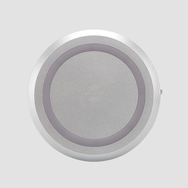 가구 매입콘센트 BID-221W 실버 원형