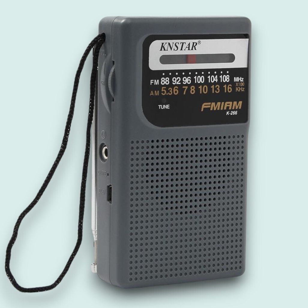 게더릭 AMFM 휴대 라디오 (그레이)