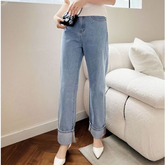 일자 레직기 팬츠 청바지 세미와이드 기본 와이