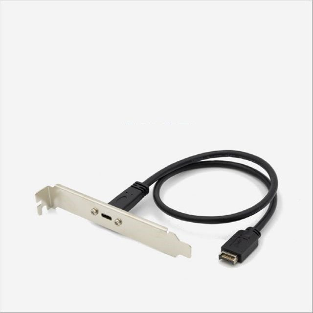 USB 3.1 후면브라켓 Type E M to Type C F 마더보드