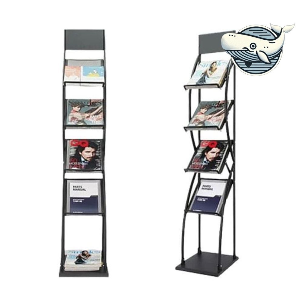 세련된 스틸 잡지꽂이 4단 모던한 카달로그