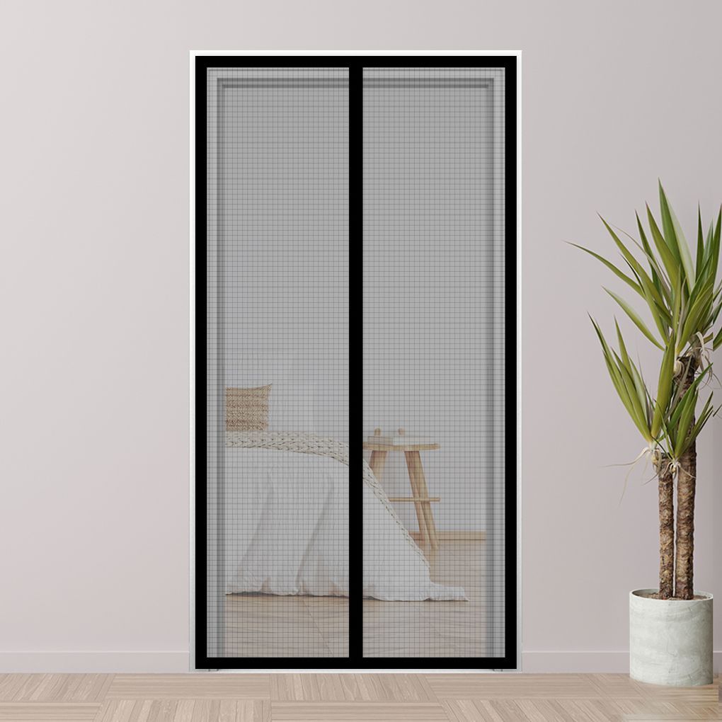PrimeBulk 방충 자석 문 모기장(100x210cm)(블랙)