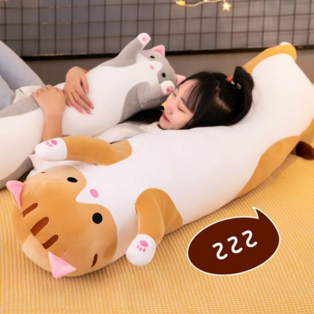 귀여운 대형 고양이 롱 바디필로우 110cm 수면 쿠션