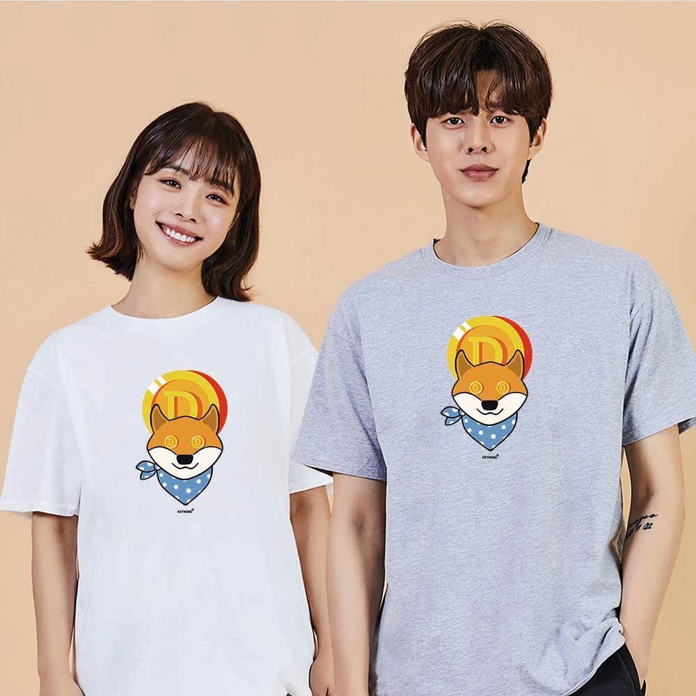 도지코인시바견진돗개5 반팔티 오버핏 BN