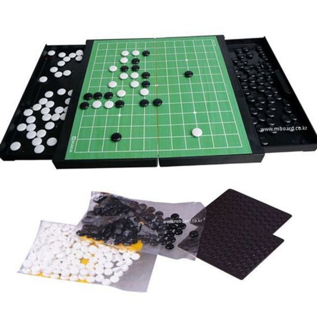 초보자 접이식 바둑판 자석 휴대용 바둑판 학습 여행용 소형 간이