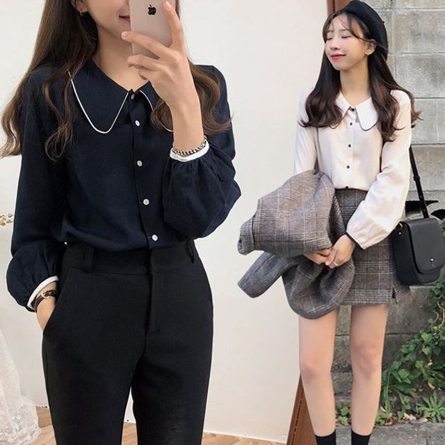 여성트랜드패션 배색 URK 포인트 셀러허브 하