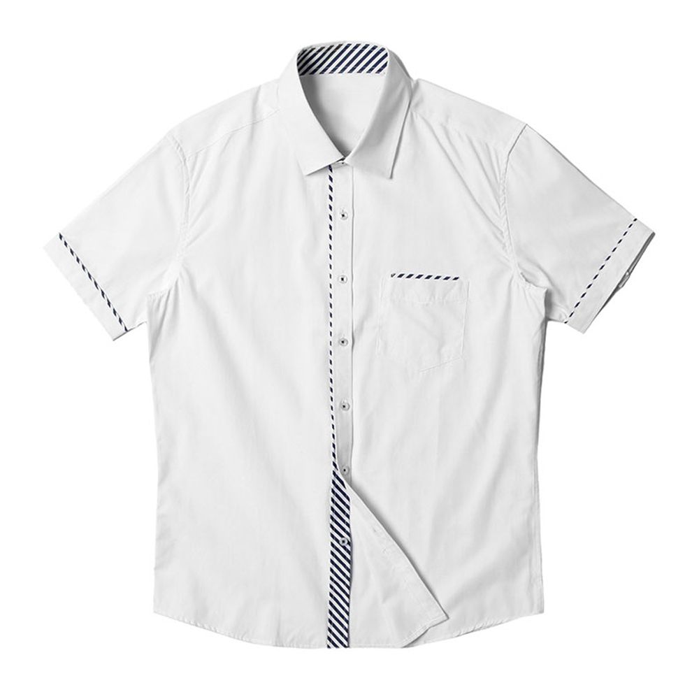 남자 흰색셔츠 기본 카라 셔츠 직장인 회사 여름 반팔