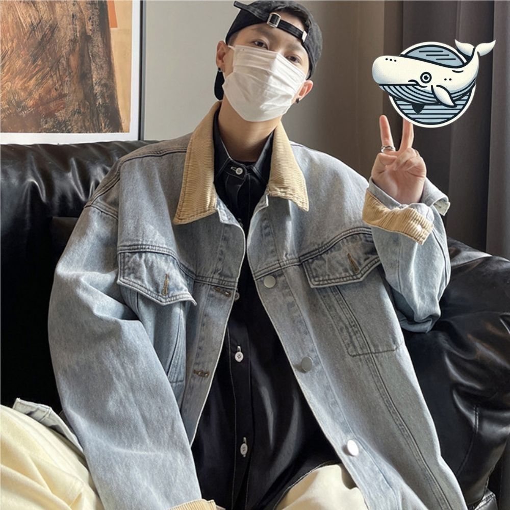 스타일리시 캐주얼 데님자켓 남성용 여름 필수