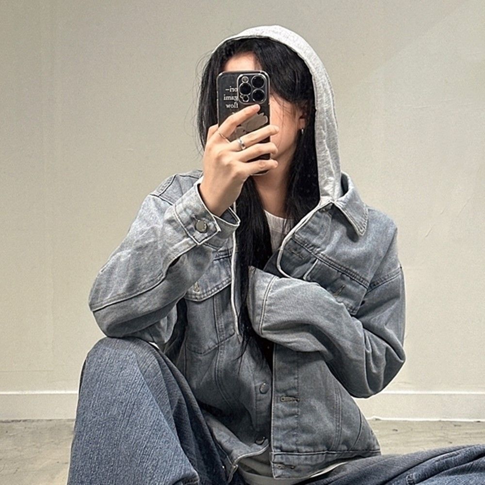 남녀공용 롱 여성 오버핏 잠바 청자켓 데님 아
