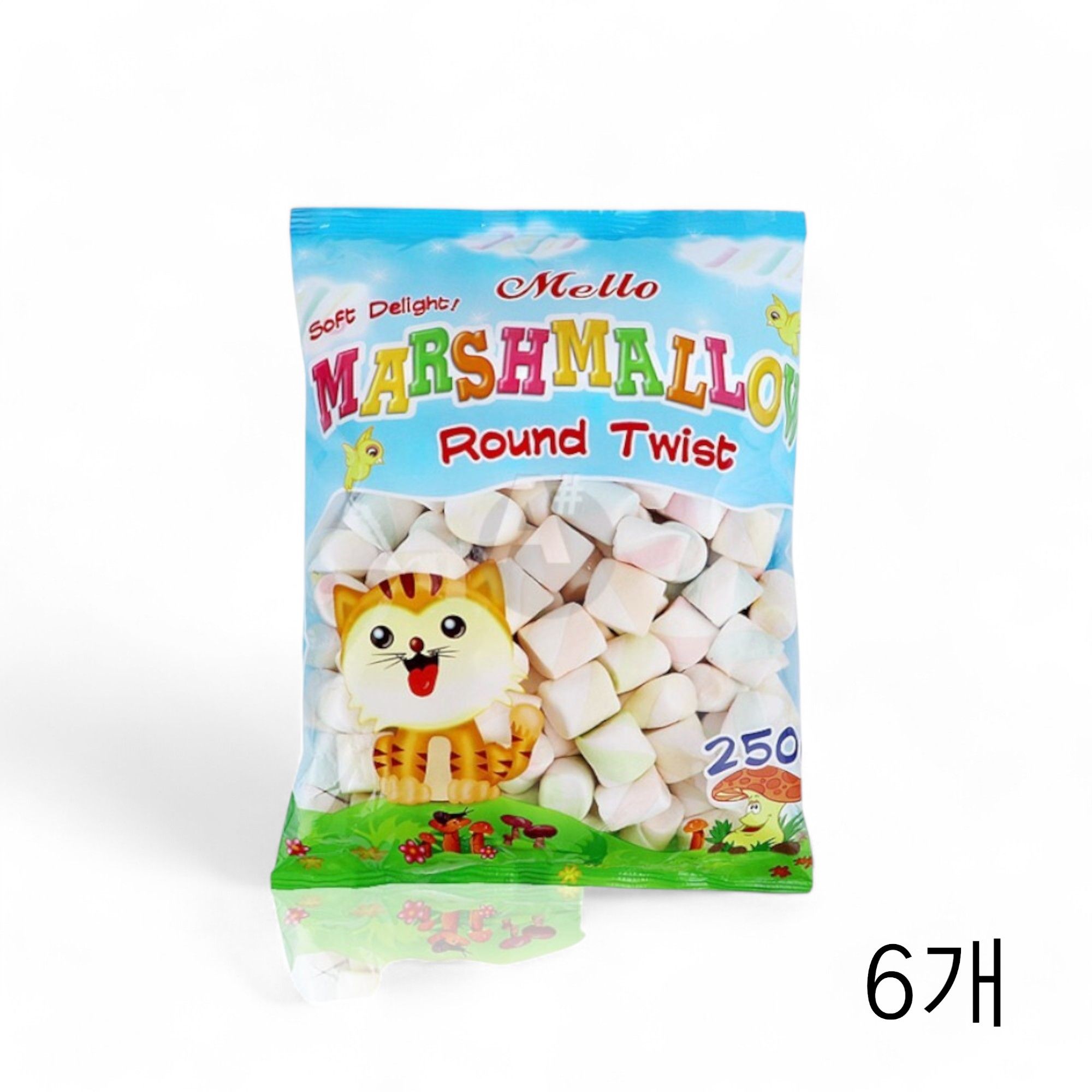 멜로 머쉬멜로우 라운드 트위스트 250g X 6개 간식
