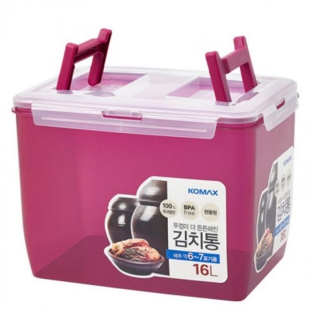 김장준비물 밀폐력 통 16L 누름판 누름숙성 김치