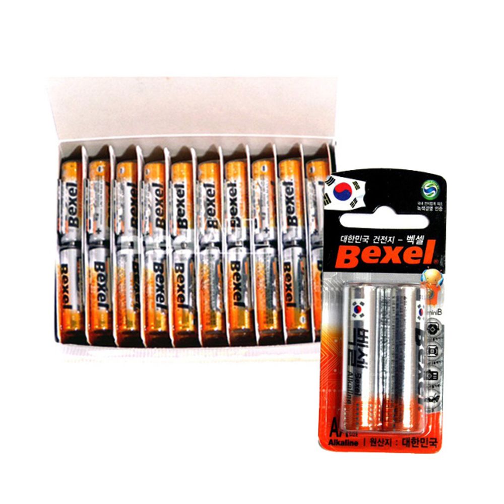 벡셀 AA건전지 1.5V 40알 BOX 일회용 배터리 밧데리