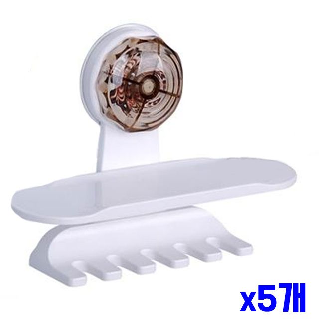 욕실 칫솔걸이 색상랜덤 벽 x5개 흡착형 칫솔컵