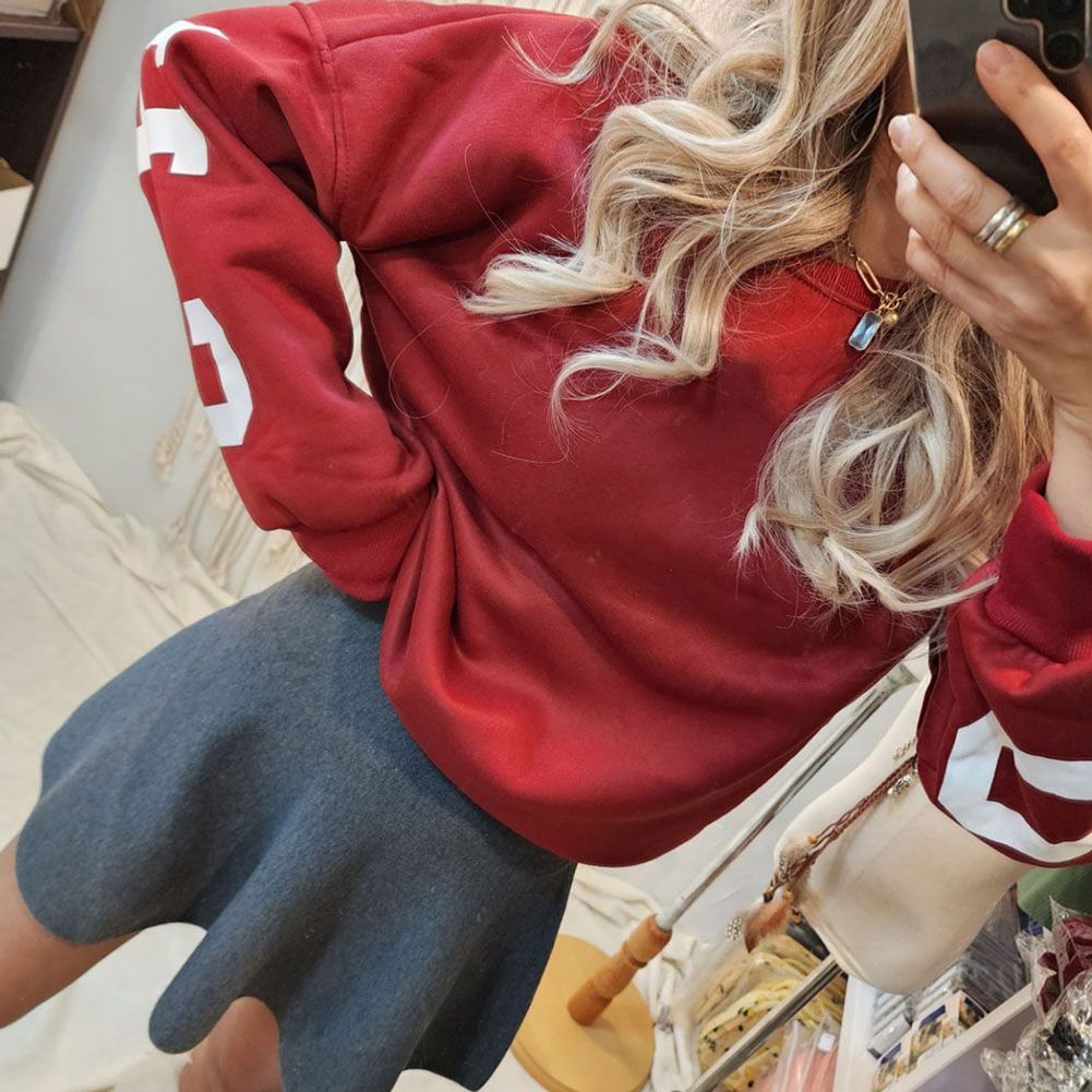 기모 데일리 스타일 와인 맨투맨 옷 박시 루즈