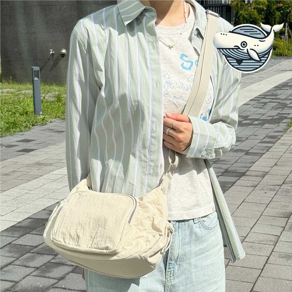 가벼운 나일론 숄더백 실용적 데일리 크로스백