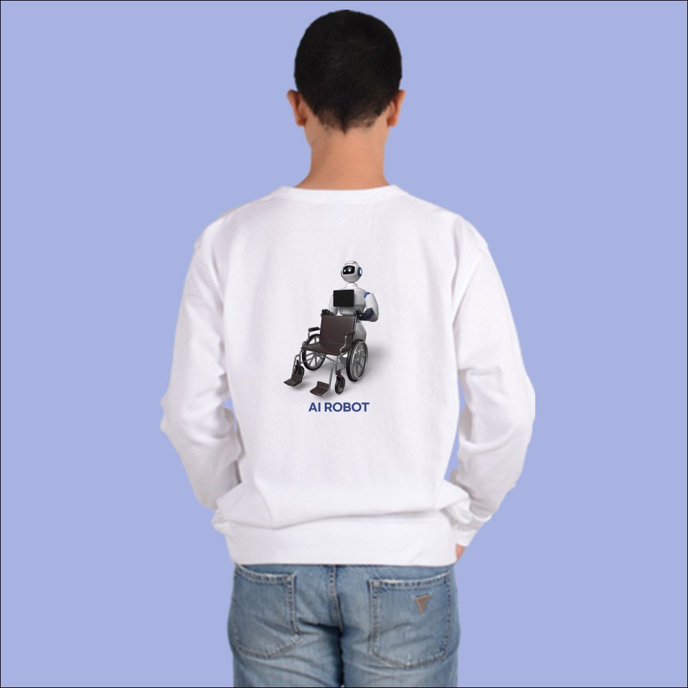 맨투맨 화이트색상 딥러닝 인공지능 AI 로보트 ROBOT