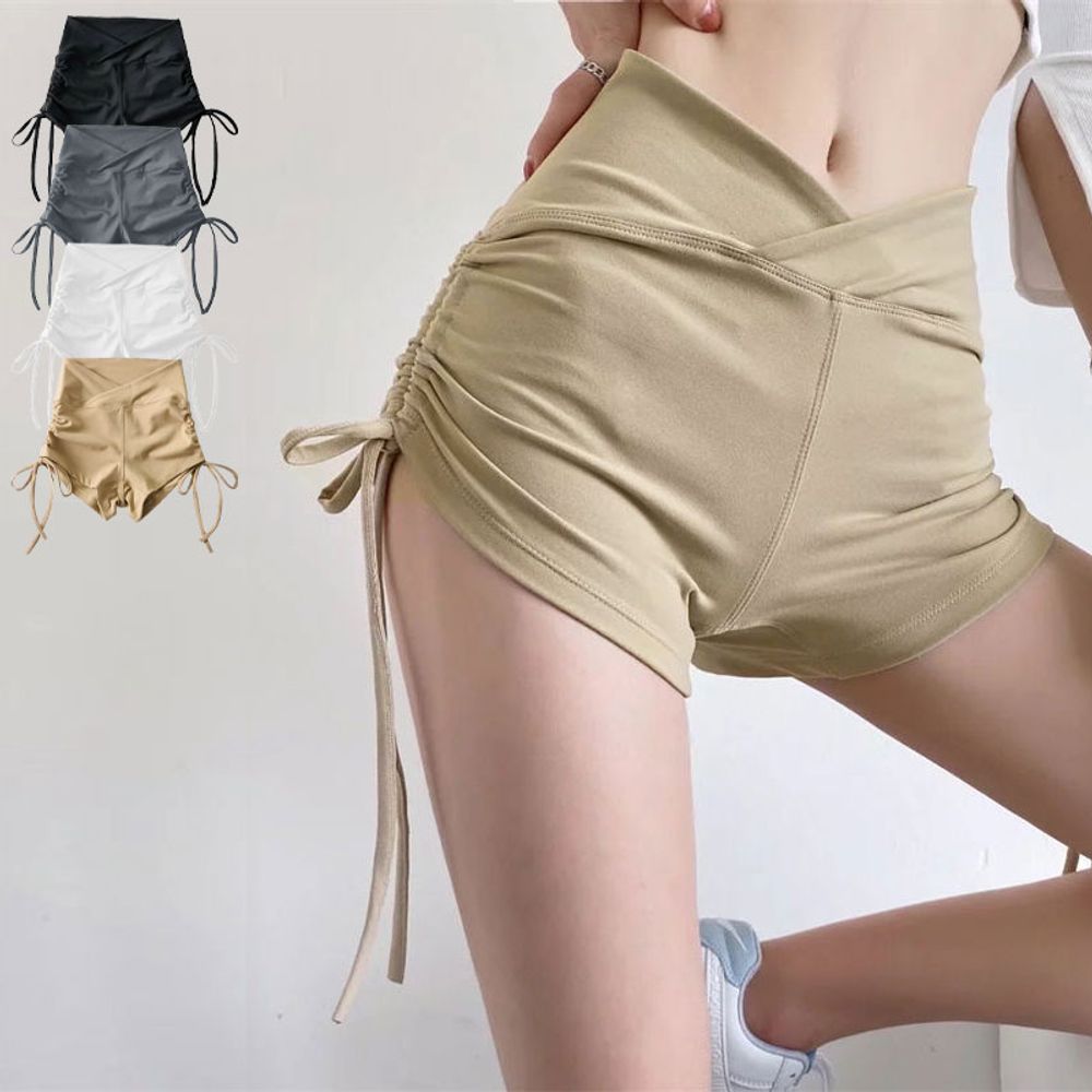 요가 필라테스 운동복 여성 셔링 반바지