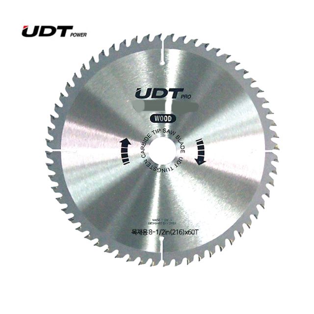 UDT 목공용 팁쏘 원형톱날 R216 8-1/2inx60Tx2.5T