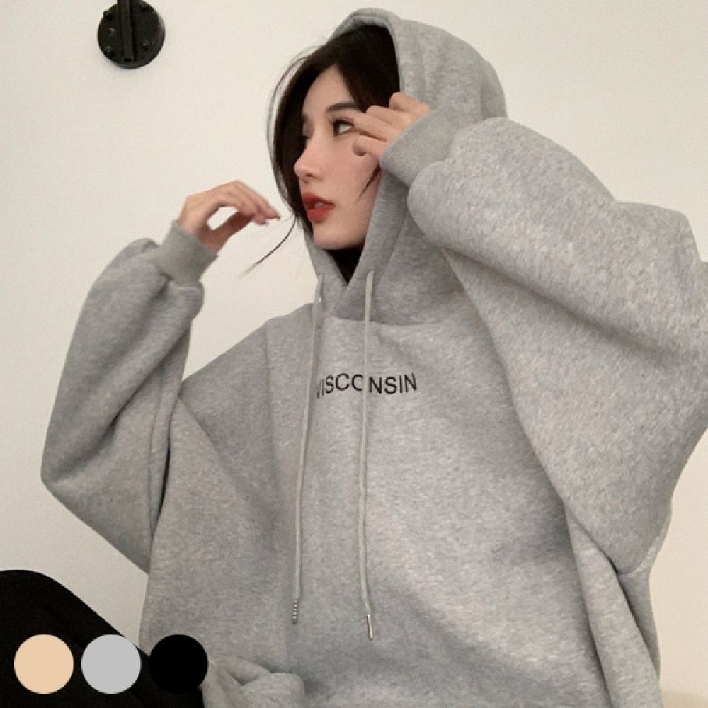 프린팅 앞뒤 영문 가을 루즈핏 오버핏 여성 후