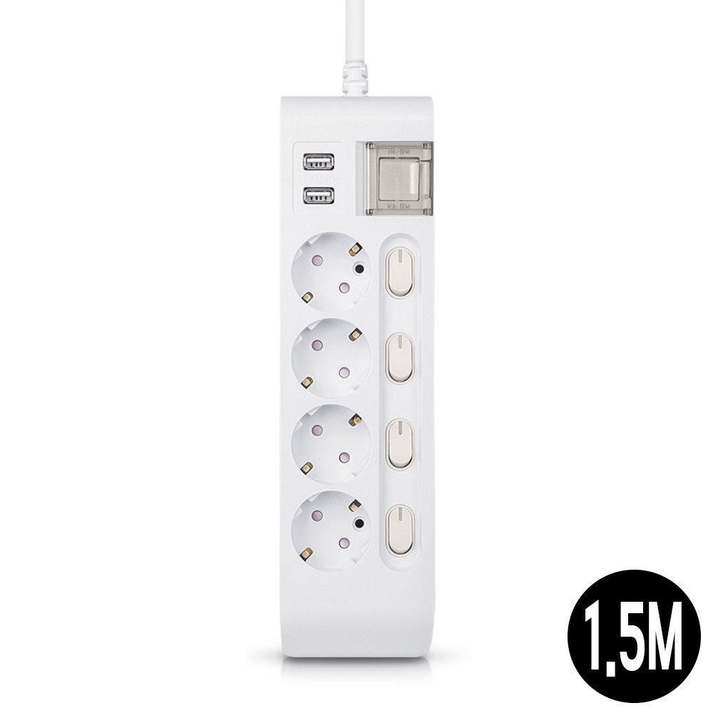 멀티탭 선이 굵어 안전한 USB 2구 4구 1.5M 16A