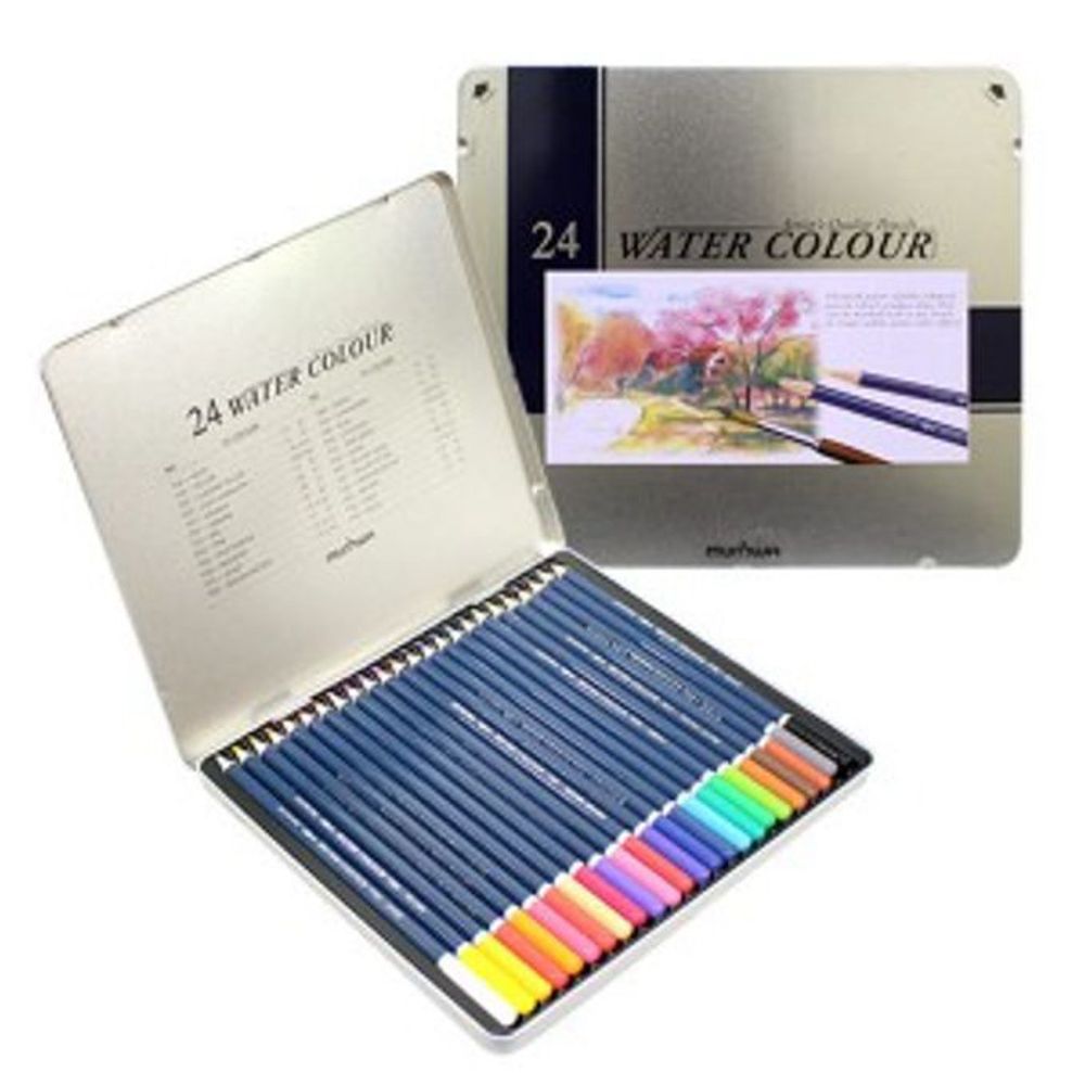 수채 색연필 24색 색칠 드로잉 미술 채색 그림 도구
