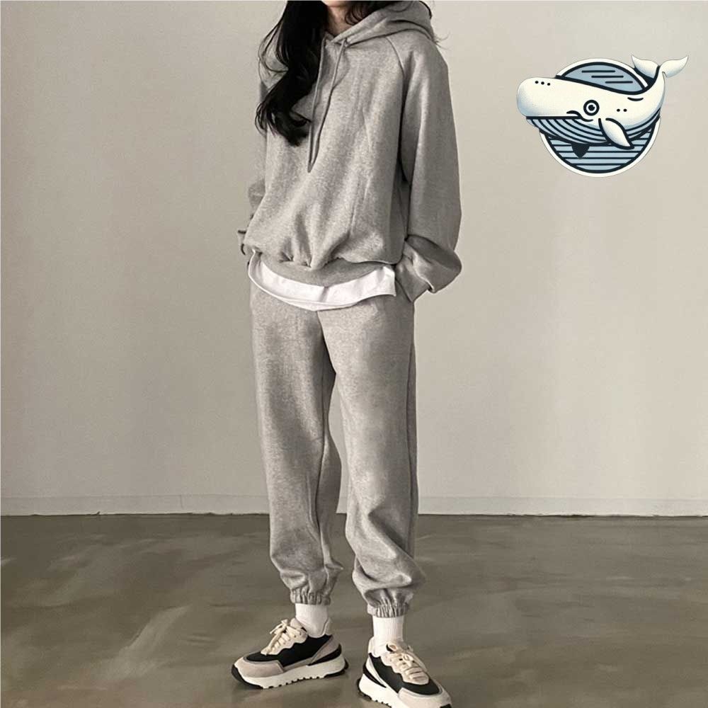 편안한 여성 후드 조거팬츠 캐주얼 운동복 여름