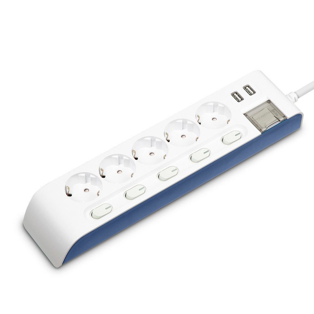 현대일렉트릭 USB 2구 전원 스위치 5구 1.5M 16A