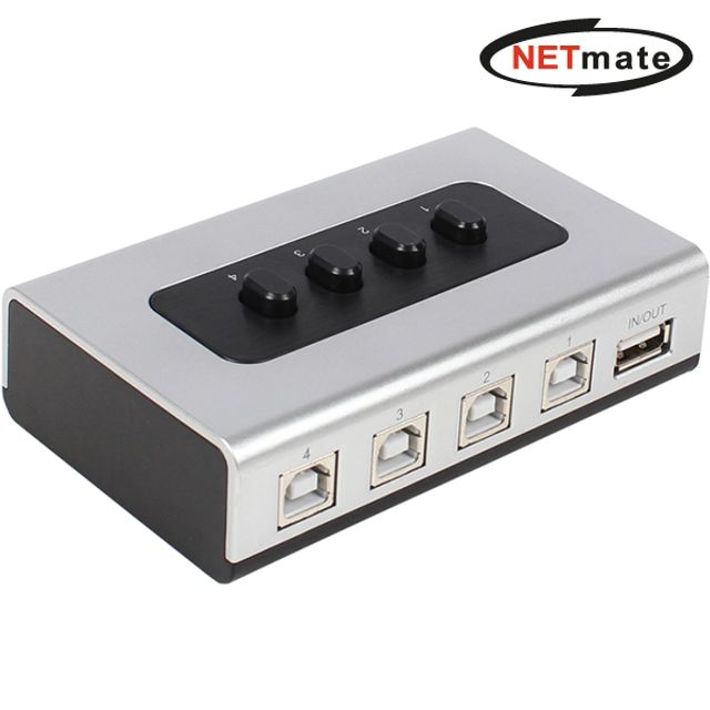 넷메이트 NM-US14 USB2.0 4B 1A 수동선택기 벽걸이형