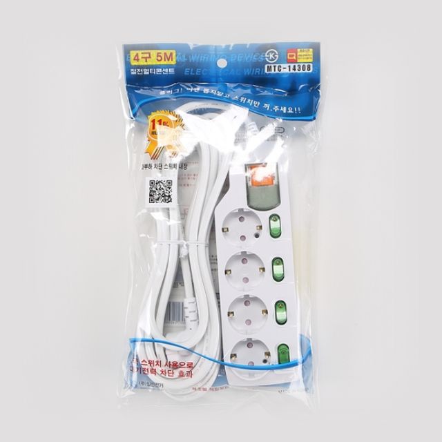 멀티코드 개별 메인 스위치 4구 5호 5M 16A KS