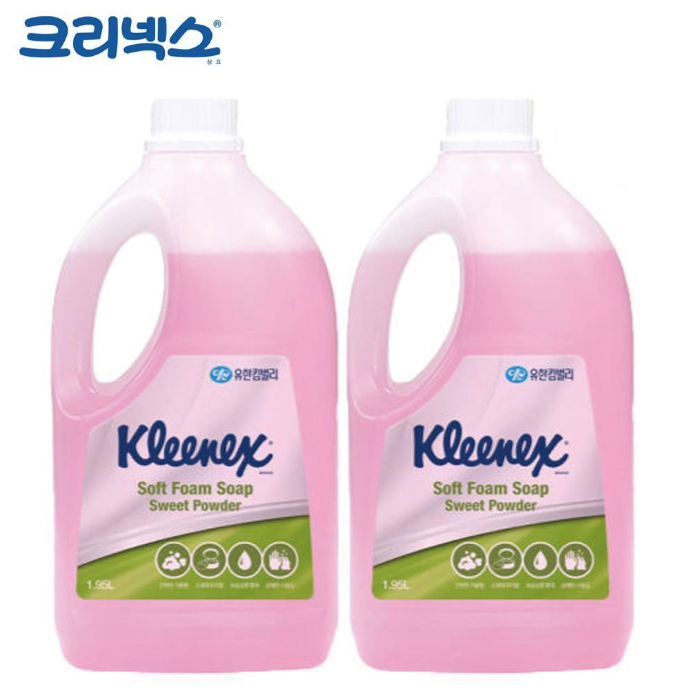 크리넥스 핸드워시 폼 솝 스윗파우더향 1.95L x 2개