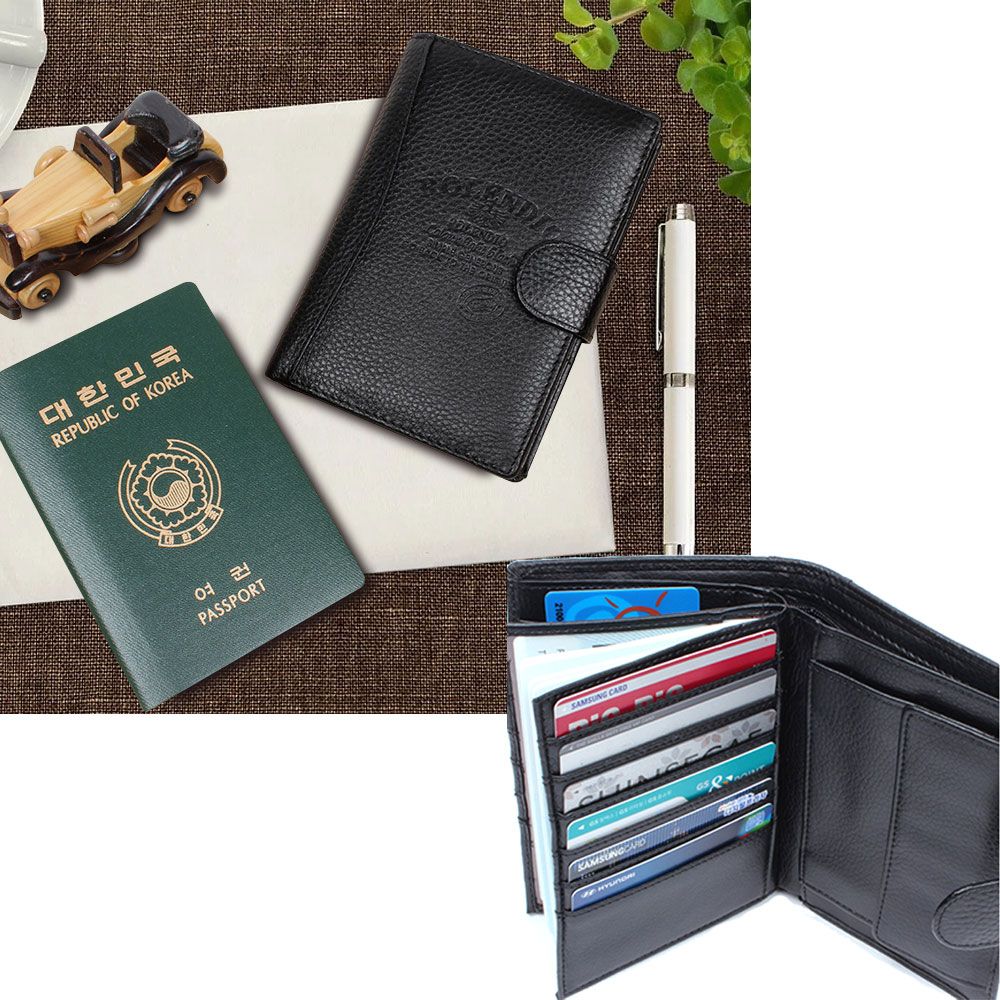 아이티알,NE BM04 실용적포켓 여권지갑 카드 지폐 명함 가죽중지갑