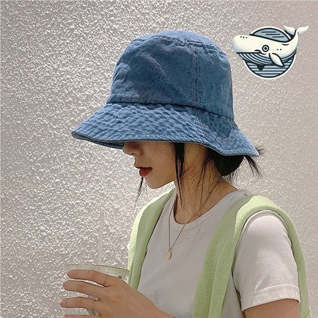 슬림 데님 빈티지 버킷햇 남여공용 데일리
