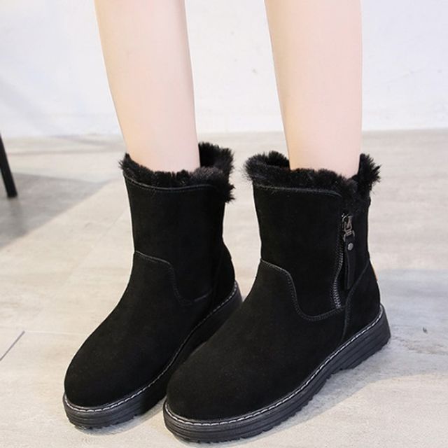 전체 털안감 옆지퍼 여성 부츠 겨울부츠 따뜻한 부츠