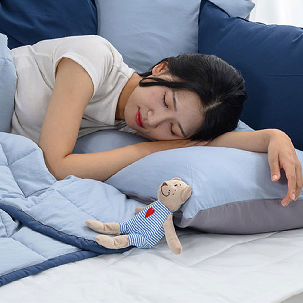리버서블2 슈퍼싱글 간절기 이불 베개커버 세트 블루