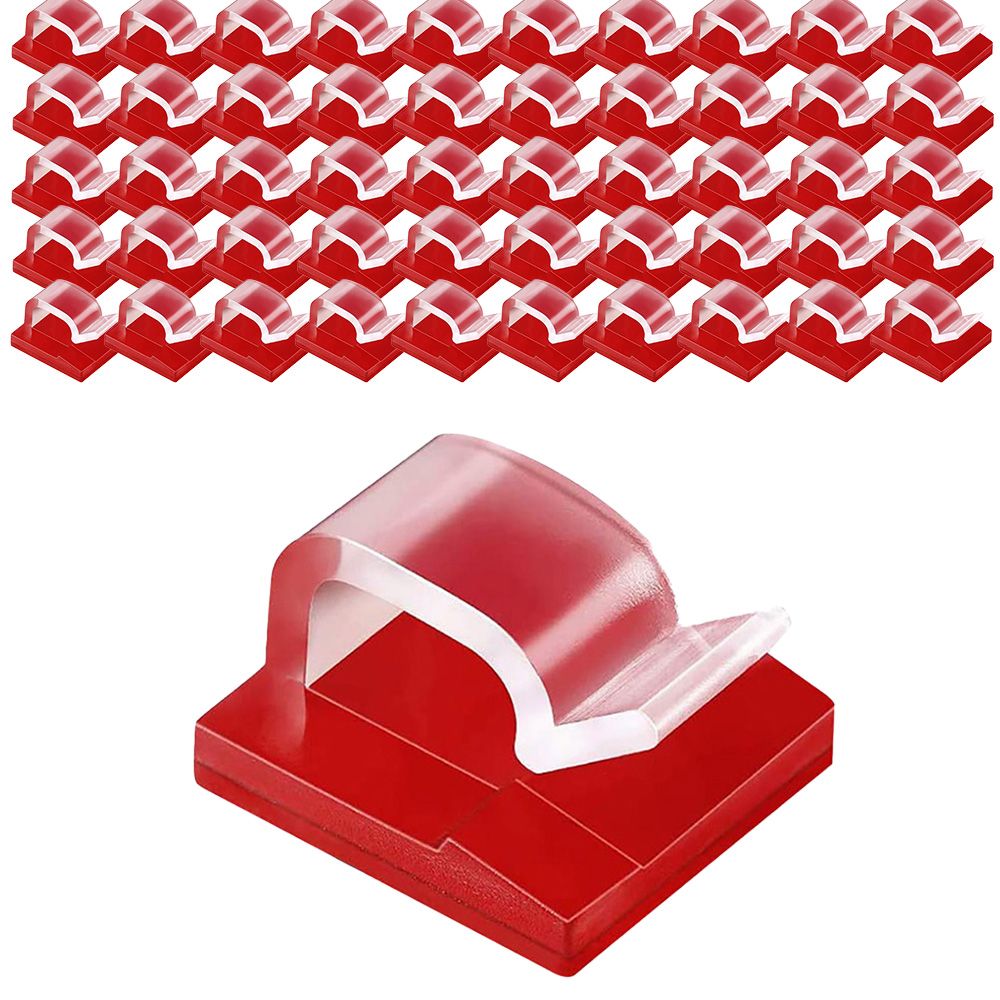 선 정리 클립 벽 고정 케이블 홀더 소형 50개