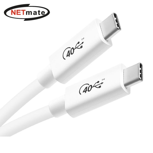 NM-UC401W USB4 40Gbps 케이블 1m 화이트 USB-IF 인증