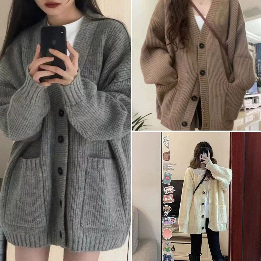 주머니 루즈핏 여성 두께 포켓 한 간절기 상의