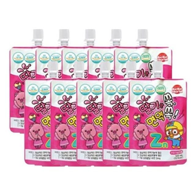 뽀로로 딸기맛 쏙 면역 쏙 100ml x 10개