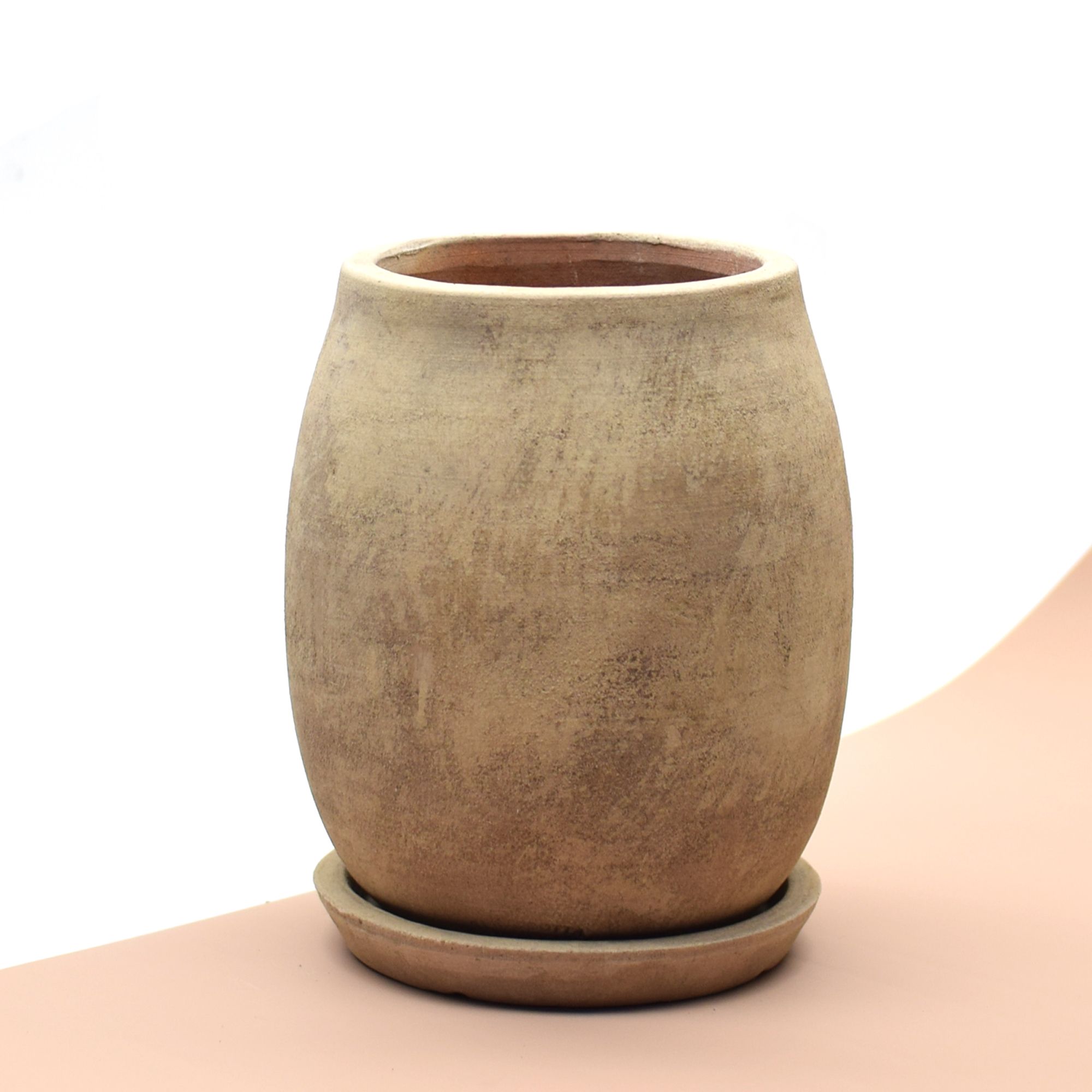 빈티지 아쿠아 토분 롱에그 15x23cm