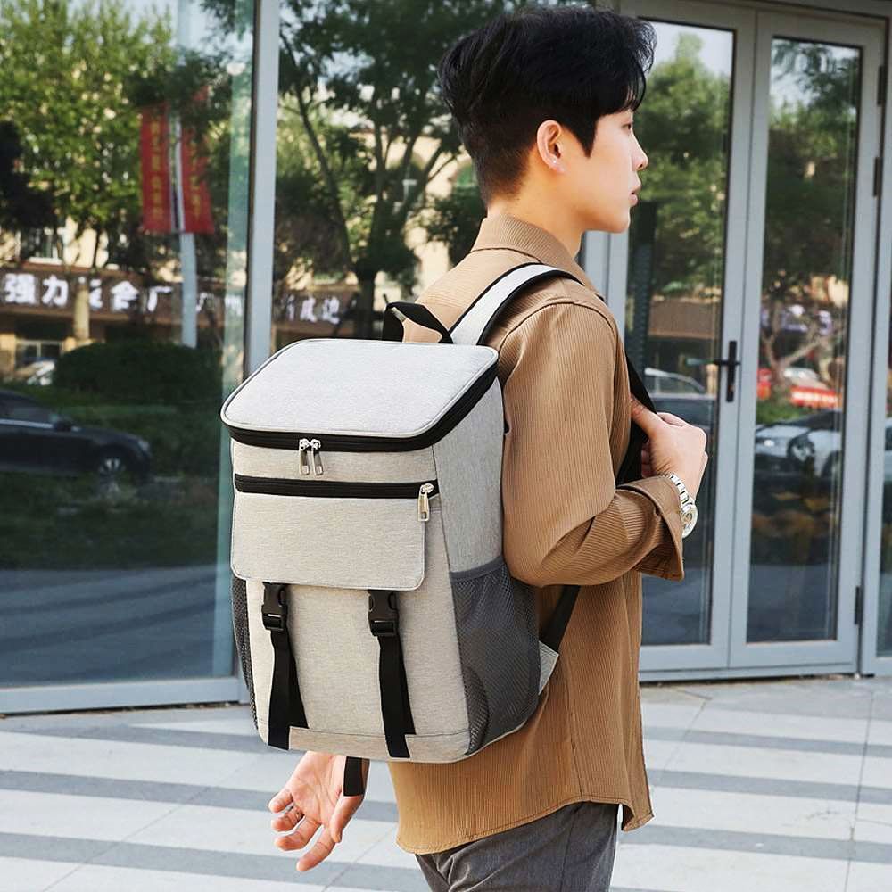 보온보냉 백팩 그레이블랙 20L 간식 음료 바캉스 여행