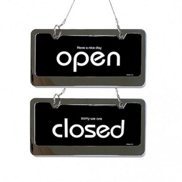 아트사인 OPEN CLOSED(스텐) 흑 7802 표지판