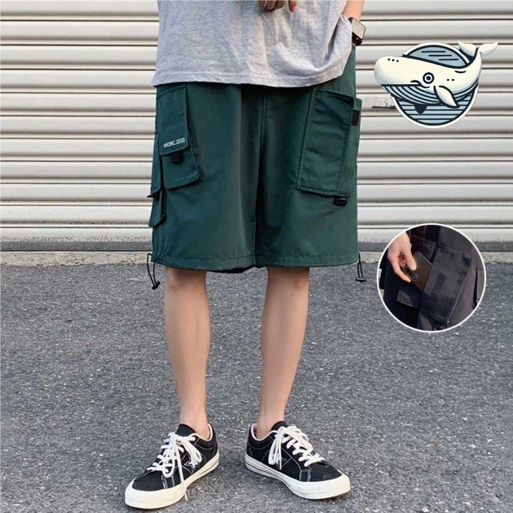 여름 필수 남성 카고 반바지 허리밴딩 포켓