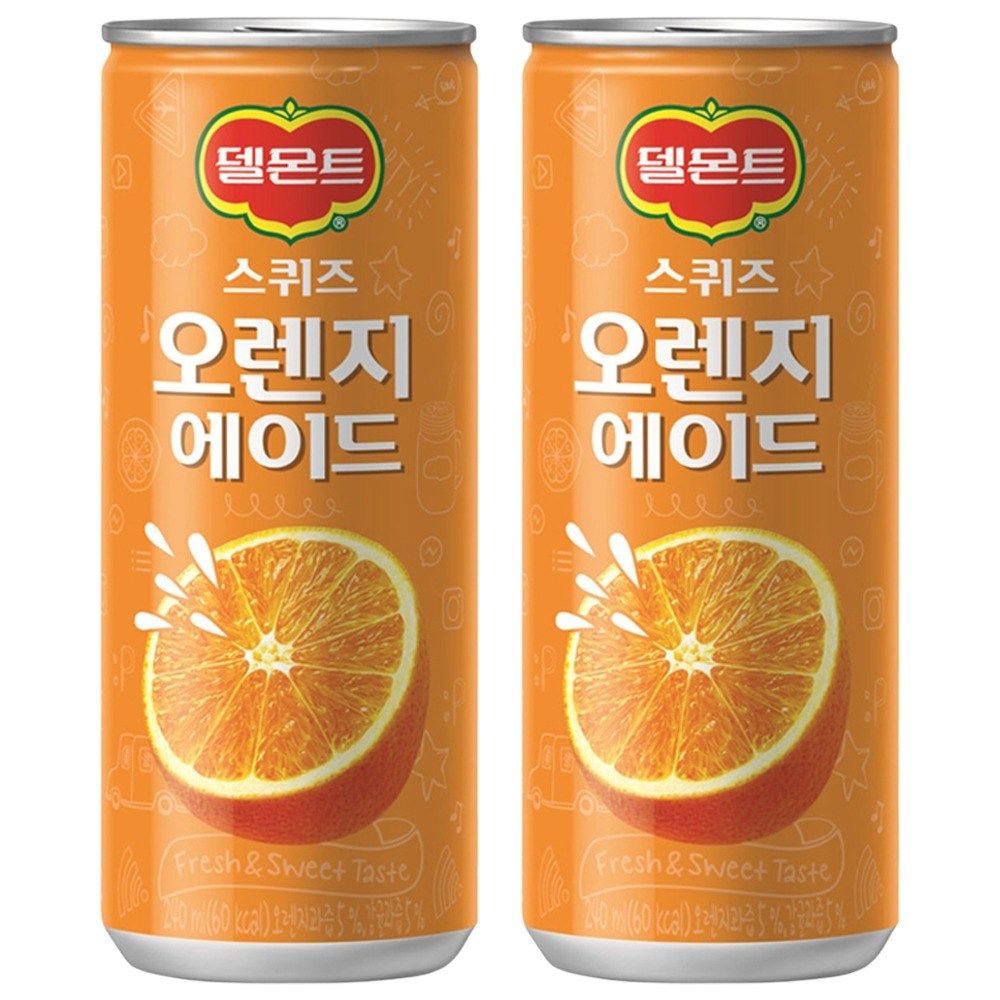 롯데 스퀴즈 오렌지 240ml x 60캔 (30캔x2박스)