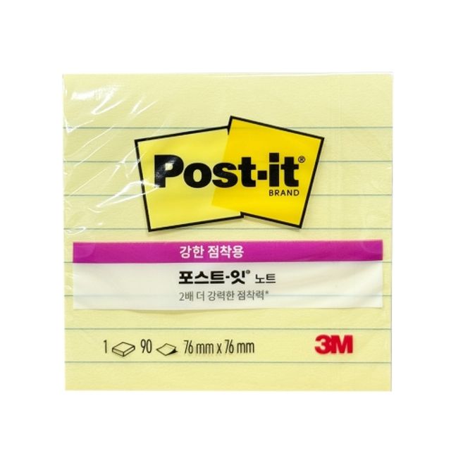 (3M) 포스트잇 노트 노랑 630-1SSCY 90매/76x76mm