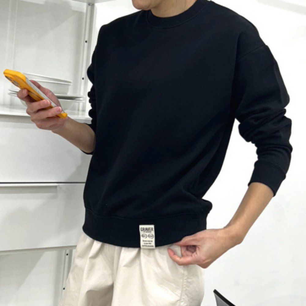 국내워싱 기모 여성 도톰한 순면 맨투맨 티셔츠
