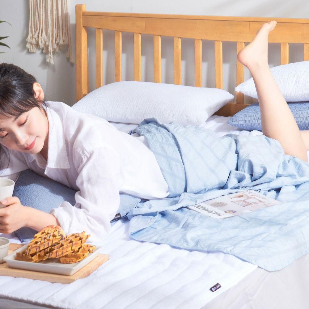 시원한 블루(D/Q)_냉장고이불 인견필 홑이불 여름침구