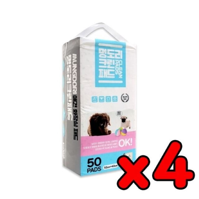 멍도리 크린 패드 50매 아로마향 x4