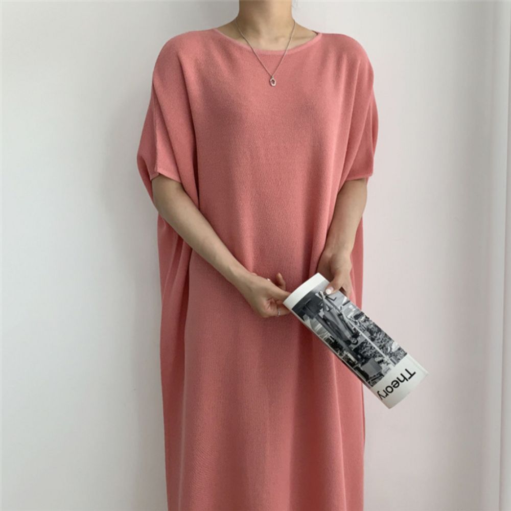 콩쓰몰리 핑크 맥시 빅사이즈 린넨 여름원피스