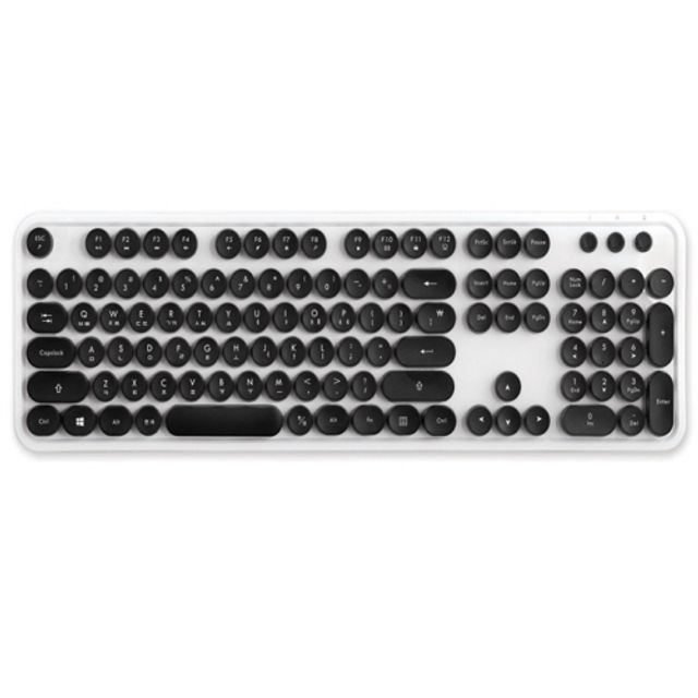 엑토 레트로 무선 키보드 KBD 48 화이트