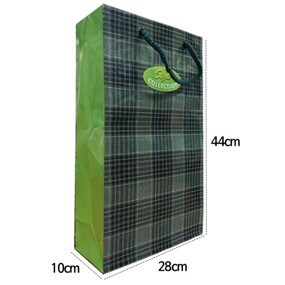 아이티알,LZ 쇼핑백 종이백 2호-03 녹색 가로28X44X폭10cm